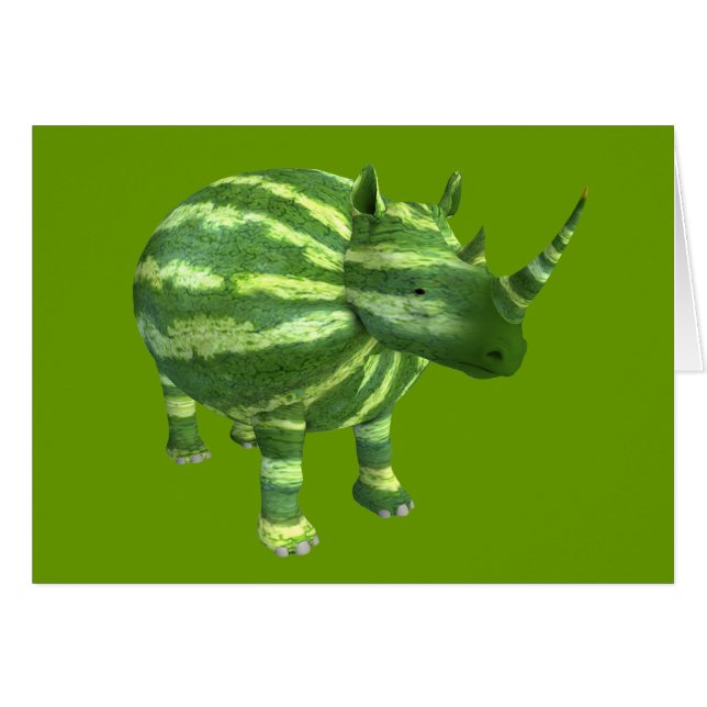 Rhinoceros de la Journée nationale de la pastèque (Devant horizontal)