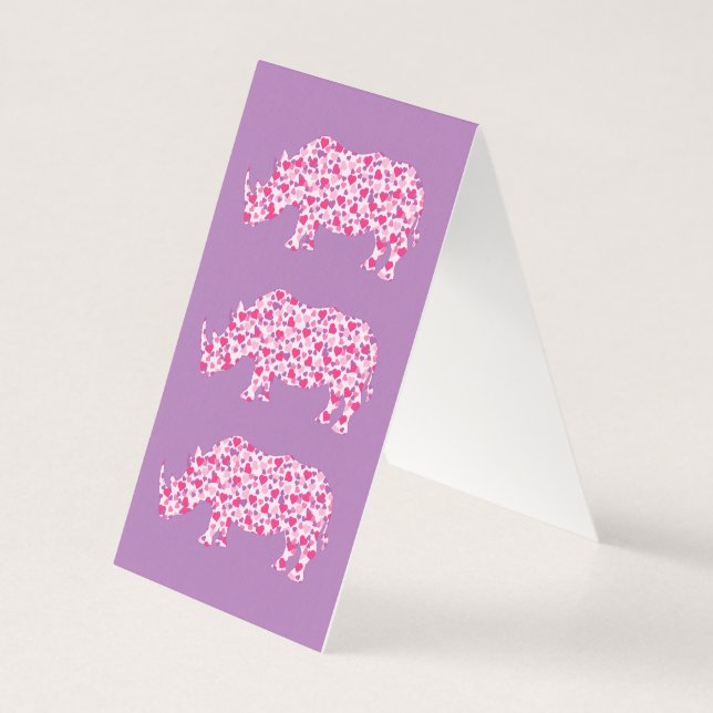 Rhinoceros en coeur rose (Back)