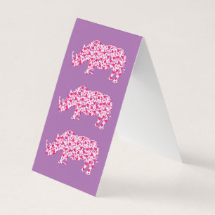 Rhinoceros en coeur rose