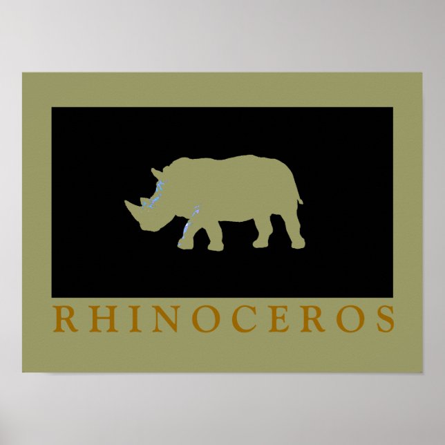 Rhinoceros idée de décoration imprimée (Devant)