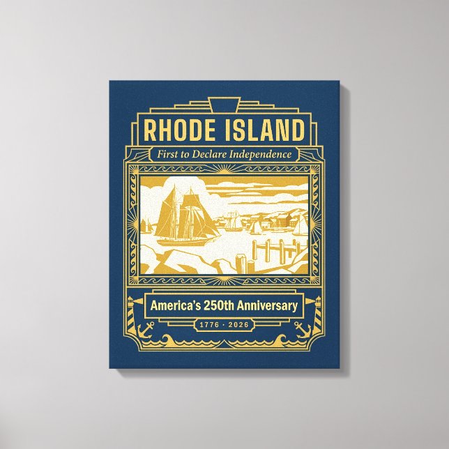Rhode Island Art Déco 250e anniversaire de l'Améri (Recto)