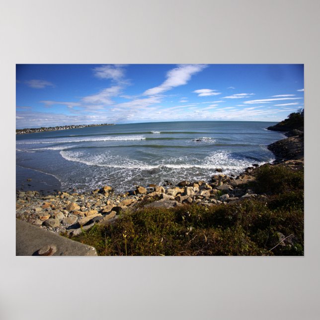 Rhode Island Cliffside Waterscape Poster (Devant)