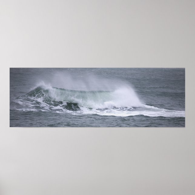 Rhode Island Ocean Waves Poster (Devant)