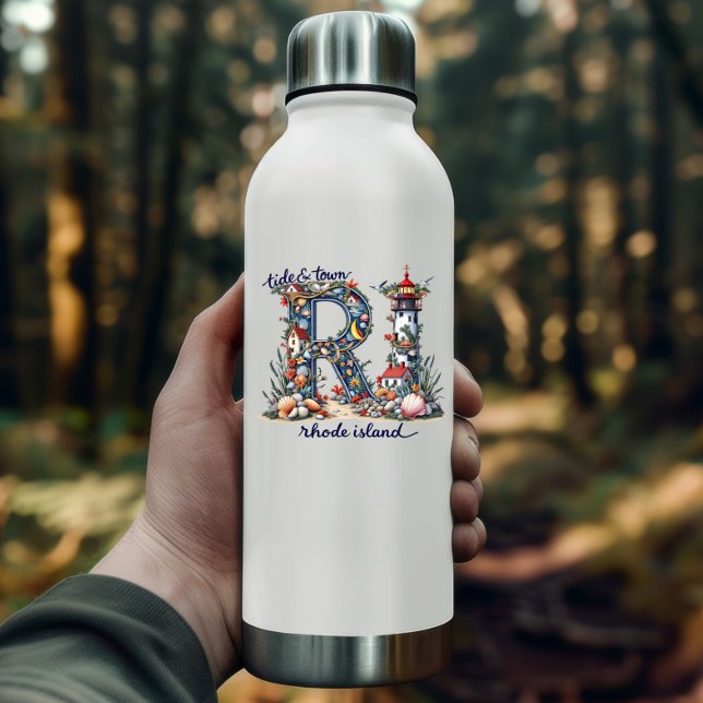 Rhode Island Sticker | Tide & Town Coastal Design (Rhode Island Sticker | Tide & Town Coastal Design by PiggyPrint Stickers.)