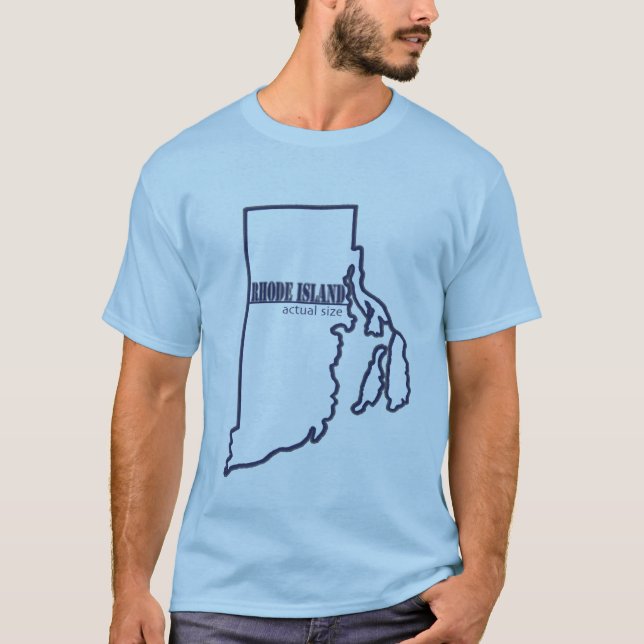 Rhode Island - Taille réelle T-shirt (Devant)