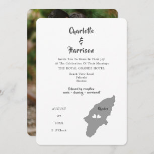 Rhodes Mariage Destination Photo Invitation