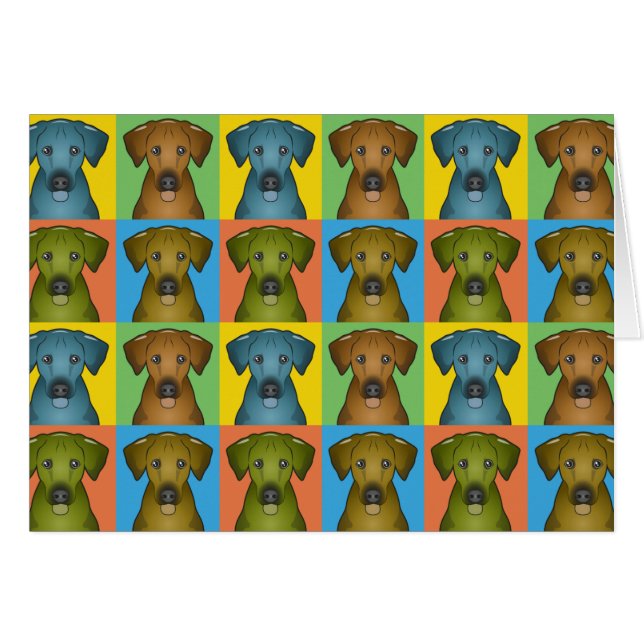 Rhodesian Ridgeback Chien Caricature Pop-Art (Devant horizontal)