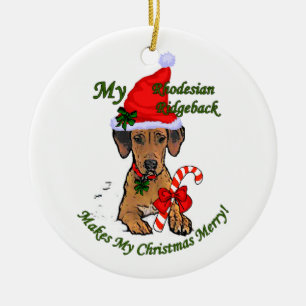 Rhodesian Ridgeback, ornement de cadeaux de Noël
