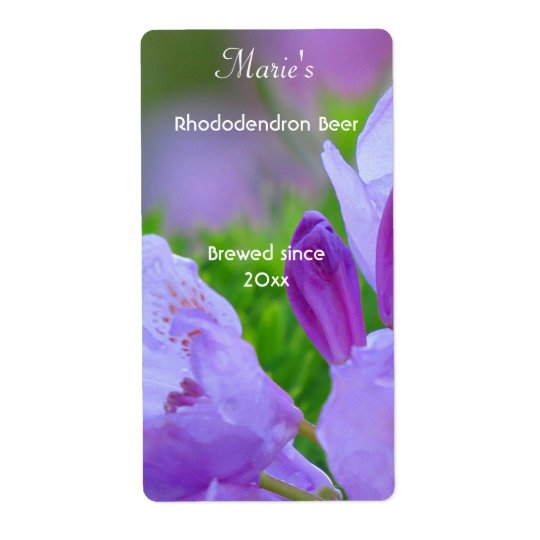 Rhododendron après les étiquettes de bière de