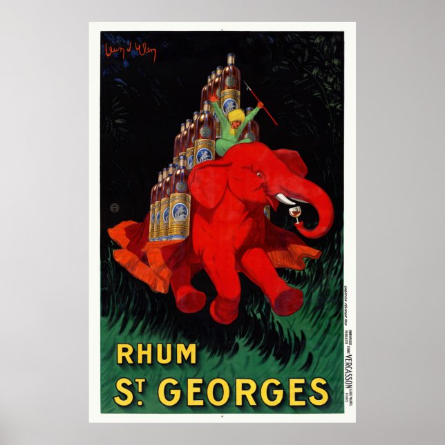 Rhum St. Georges Affiche publicitaire Vintage 1926 (Devant)