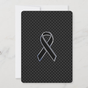 Ribbon Awareness Black Carbon Fiber