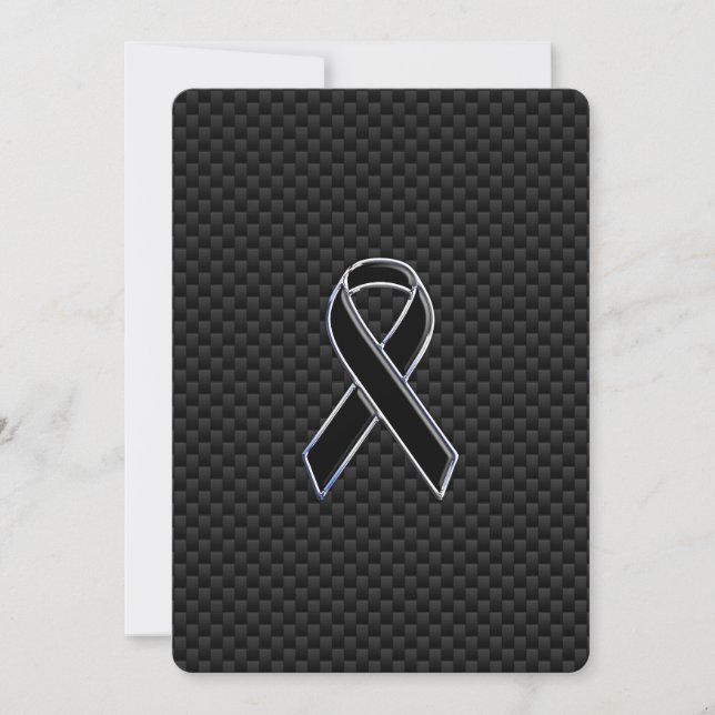 Ribbon Awareness Black Carbon Fiber (Devant)