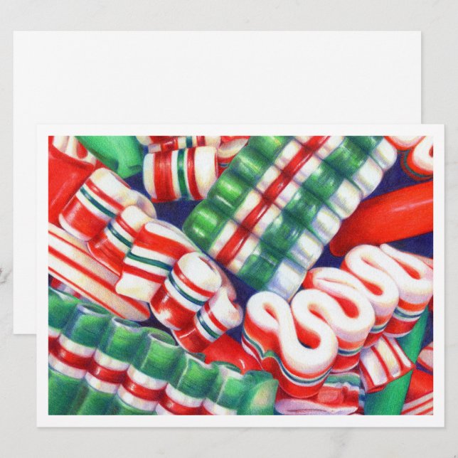 RIBBON CANDY 6,5x8,75 Carte plate (Devant / Derrière)