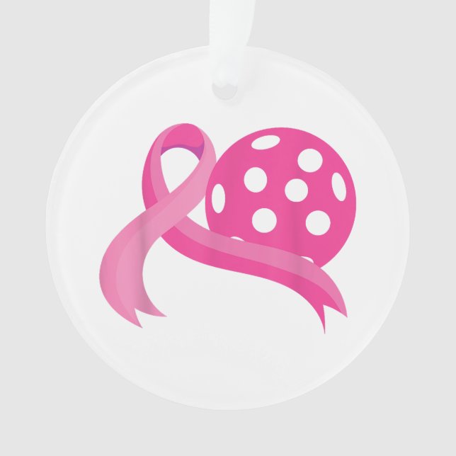 Ribbon Coeur Rose Cute Pickleball Cancer du sein A (devant)
