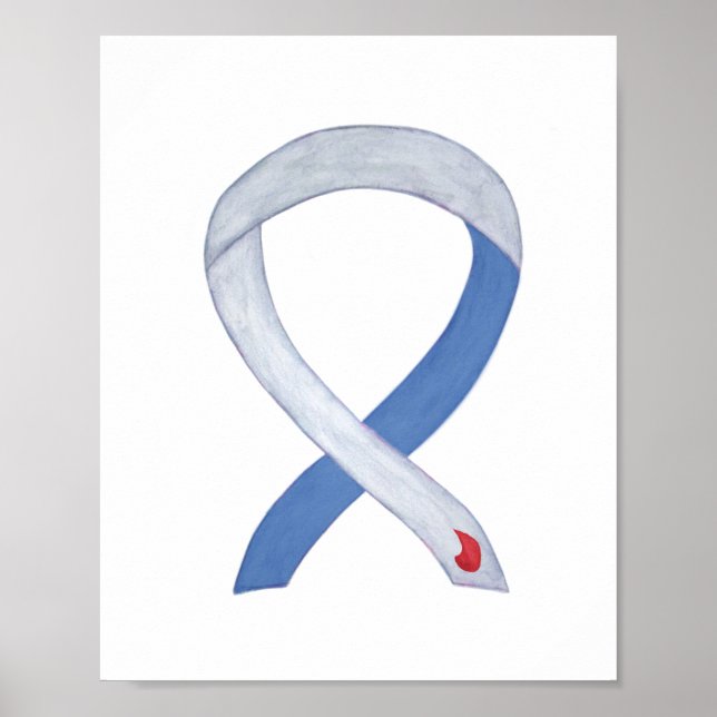 Ribbon de sensibilisation au diabète IDDM Poster p (Devant)