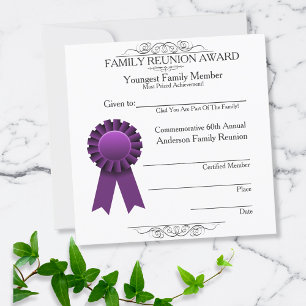 Ribbon Plus Jeune Réunion Familiale Prix Violet