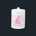 Ribbon rose Survivant du cancer du sein et frontiè<br><div class="desc">Résistant au cancer du sein rose avec bordure rose sur mesure. Un design féminin et personnalisé avec le ruban rose avec un papillon blanc rose, l'expression PINK HOPE dans une police avec les coeurs et un coeur avec le texte Survivant du cancer du sein. Il est personnalisable et vous pouvez...</div>