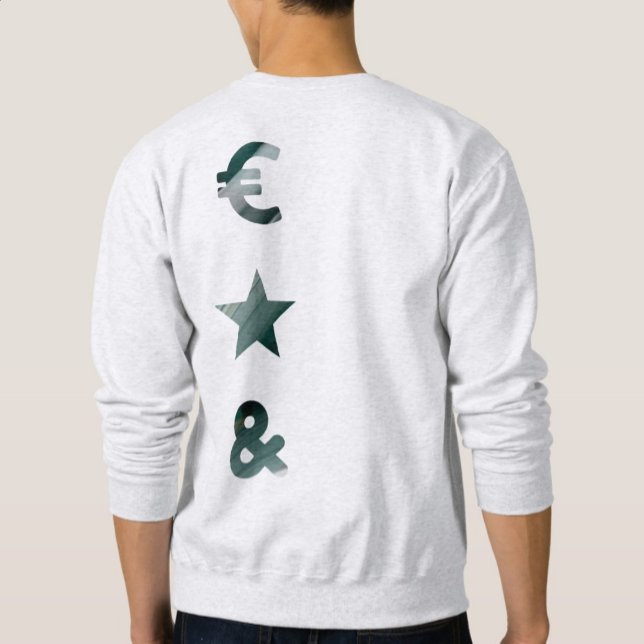 RICH Back Print Sweatshirt Trend Abstrait Green (Créateur téléchargé)