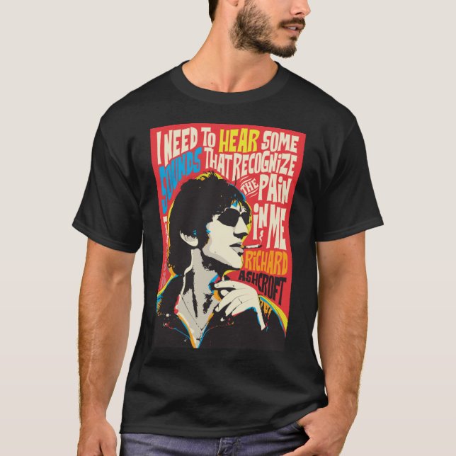 Richard Ashcroft Pop Art Citation T-shirt classiqu (Devant)