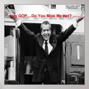 Richard Nixon "Miss Me Pourtant ?" Poster