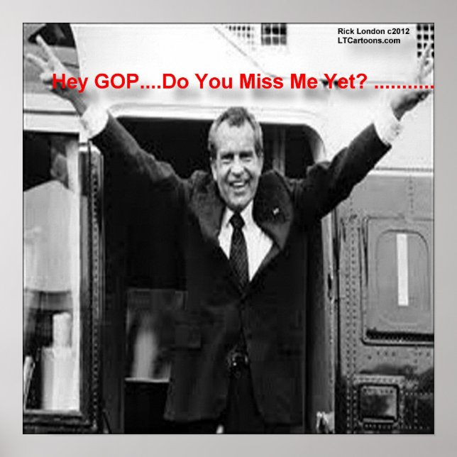 Richard Nixon "Miss Me Pourtant ?" Poster (Devant)