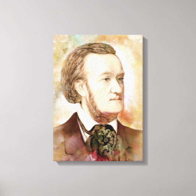 Richard Wagner sur toile - Style aquarelle (Recto)