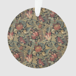 Riche brocart de tapisserie florale antique victor