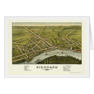 Richmond, JE carte panoramique - 1878