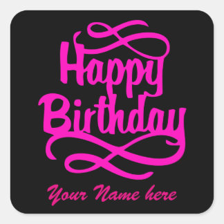 ricks joyeux autocollants d'anniversaire