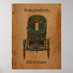 Rickshaw poster vintage du Bangladesh