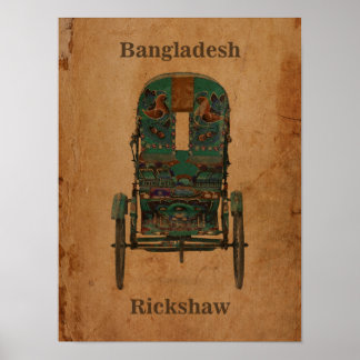 Rickshaw poster vintage du Bangladesh