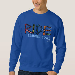 Ride Bridger Bowl Montana gars bleu sweatshirt