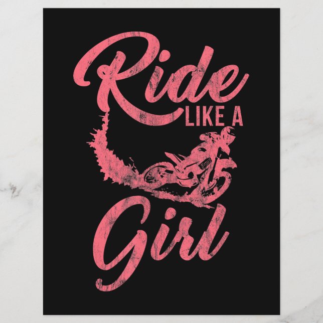 Ride Comme Une Fille Moto Drôle Cadeau Drôle (Devant)