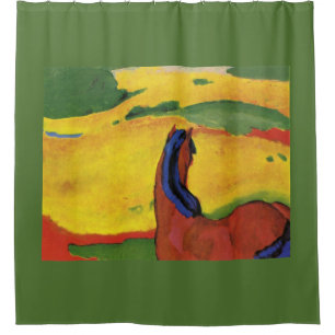 Ride de Franz Marc VERT Rideau de douche