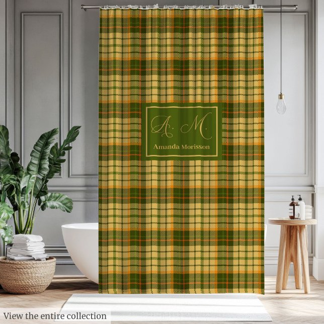Rideau à carreaux doux avec nom personnalisé Souve (Soft Checkered Curtain Custom Name Fall Keepsake)