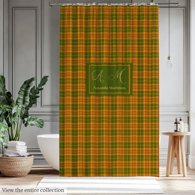 Rideau à carreaux personnalisé pour maison de camp (Cozy Fall Plaid Curtain Personalized Farmhouse Accent)