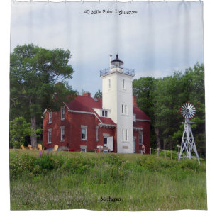 rideau de douche 40 Mile Point Lighthouse