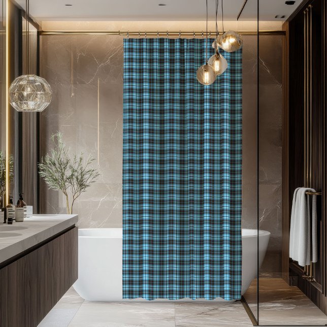 Rideau de douche à carreaux masculin Idée cadeau (Plaid Bath Curtain Masculine Tartan Gift Idea)