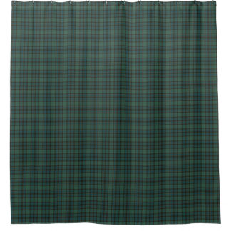 Rideau de douche à carreaux tartan vert bleu Bourg