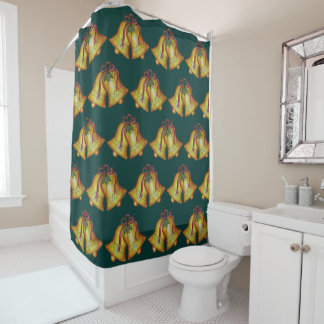 Rideau de douche à cloches de Noël