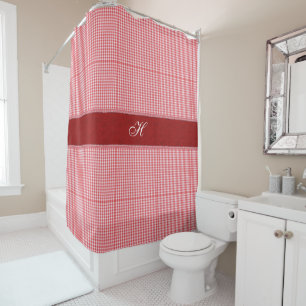 Rideau de douche à cordon avec initiale