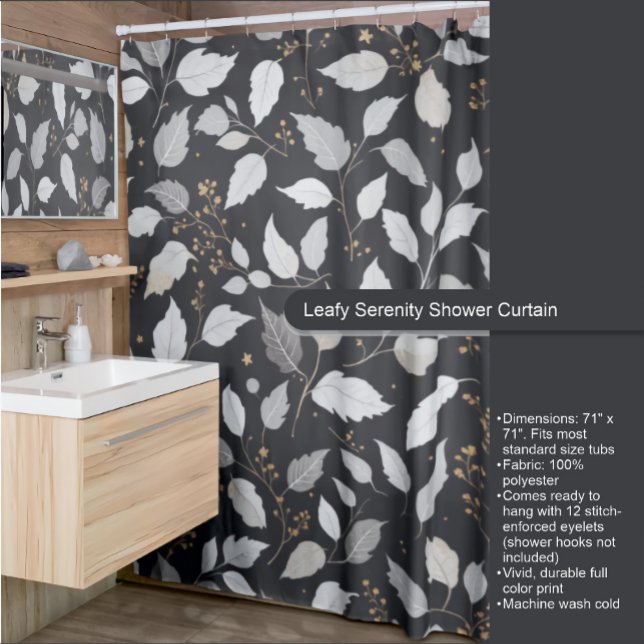 Rideau de douche à feuilles serenity (Créateur téléchargé)