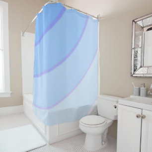Rideau de douche à flèches bleues