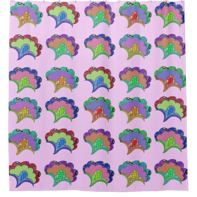 Rideau de douche à Imaginaire fleuri (Devant)