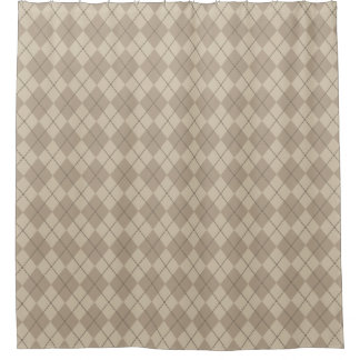 Rideau de douche à Jacquard tan rustique