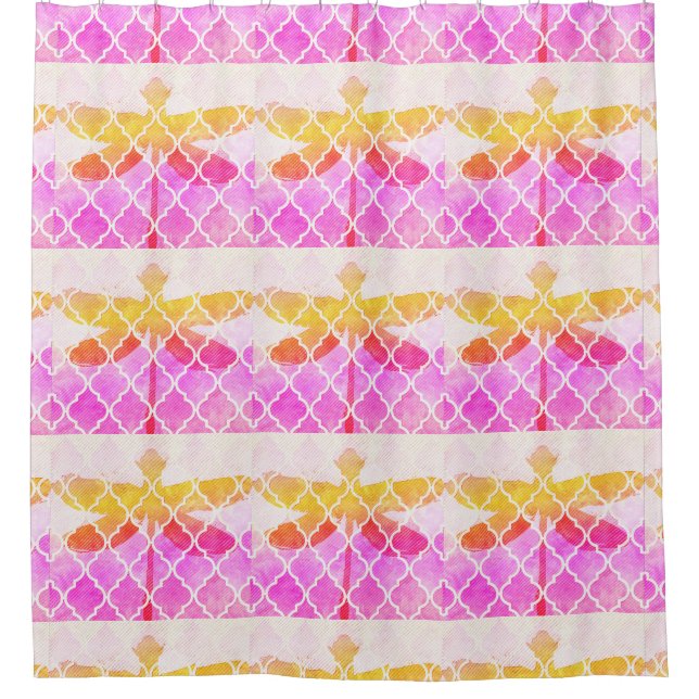 Rideau de douche à libellule ombre (Devant)