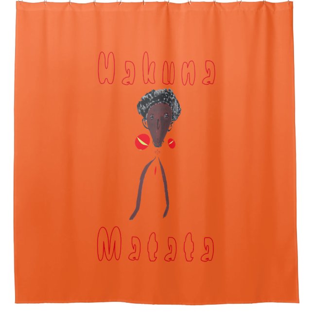Rideau de douche à motif amusant d'art traditionne (Devant)