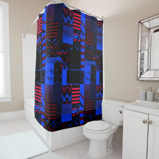 Rideau de douche à motif géométrique Afrocentrique