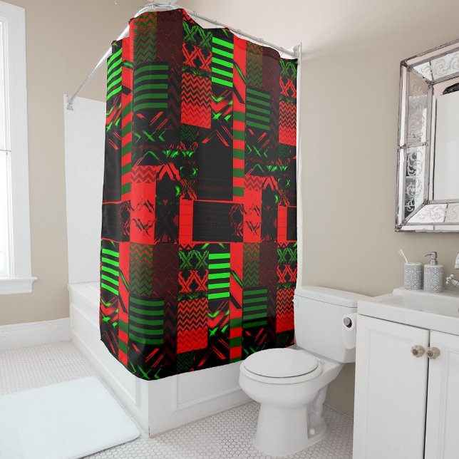 Rideau de douche à motif géométrique Afrocentrique (Créateur téléchargé)
