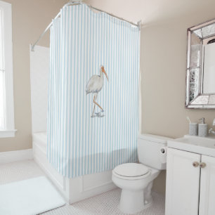 Rideau de douche à motif rayure Ibis blanc côtier
